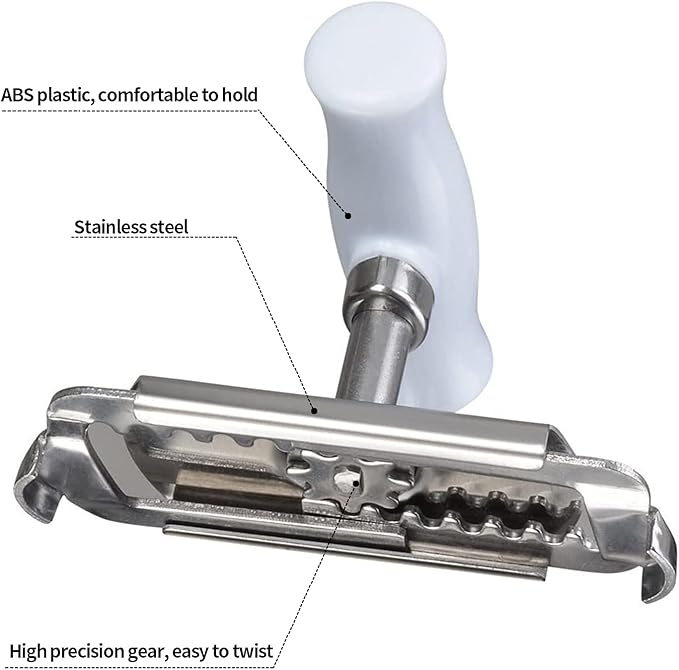 Kichwit Jar Opener for Arthritis, Stainless Steel Jar Lid Opener, for Small and Medium Jar Lids, Bottle Opener Keychain Included