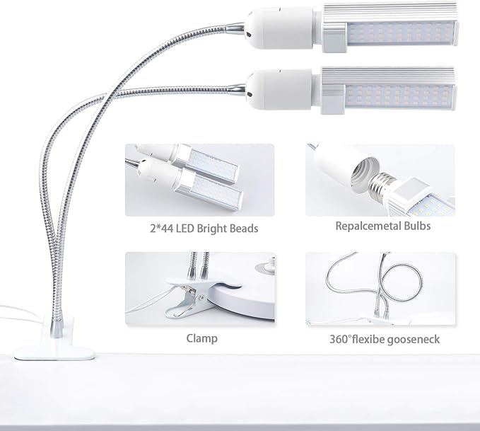 Smart LED Grow Lights for Indoor Plants - Real Time Sunlight Brightness Simulation, Full Spectrum Grow Light with 2-24 Hours Timer, Auto on/Off, Independent Control Dual Heads, Dimmable