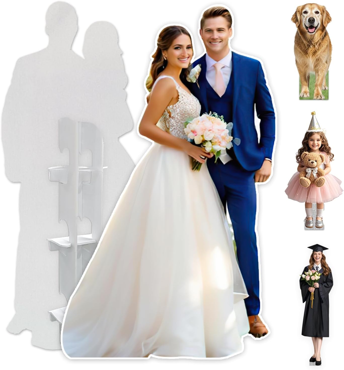 Custom Life Size Cardboard Cutouts, Personalized Photo Standup Cardboard Cutouts with High Resolution | Perfect for Party, Birthday, Wedding, Graduation, or Sports Events Decor (Foamboard - 4 ft)