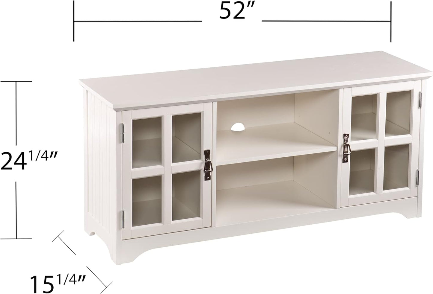 SEI Furniture Remington TV Storage Media Stand, White