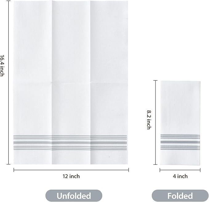Vplus 300 PACK Guest Towels Disposable Bathroom, Decorative Bathroom Napkins Cloth Feel, Soft, and Absorbent Disposable Paper Hand Towel for Dinners, Kitchen, Parties, Weddings, Christmas Party
