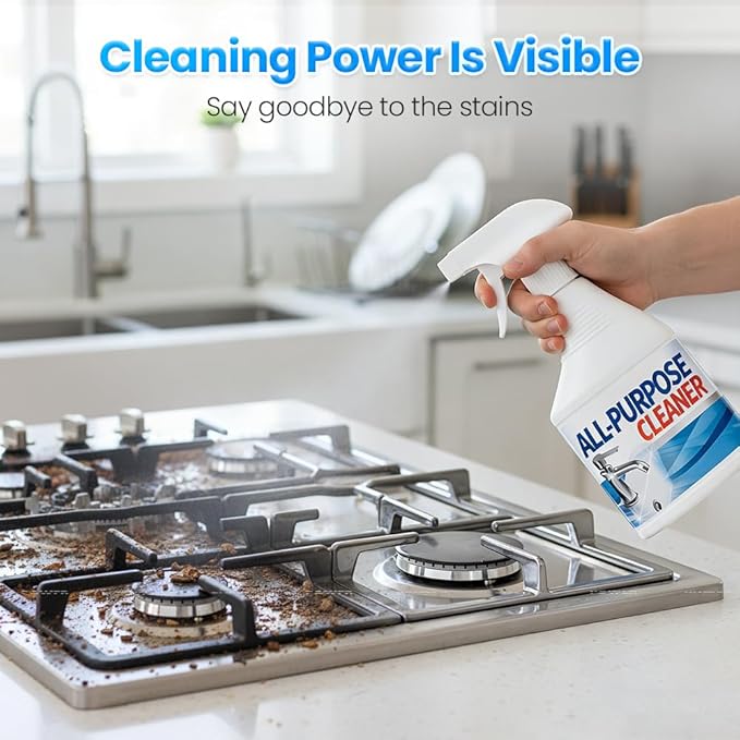 KAMOJI 2026 New Bathroom Descaler Cleaner, Multipurpose Bathrooms Cleaning Foam Spray for Kitchen, Upgrade All Purpose Rinse Cleaning Foam for Bathrooms, Sink, Glass (Apple)