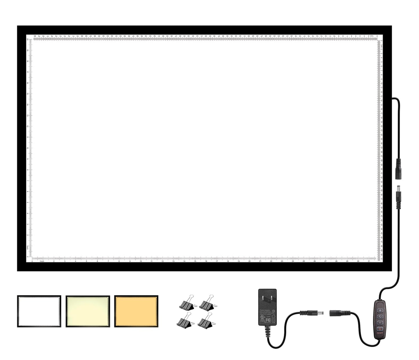 WELZK 7000+ Lux A1 Light Pad for Diamond Painting, 34.5x22.8inchs Extra Large 3-Colors Lightbox with UL Adapter. 10 Levels/Stepl