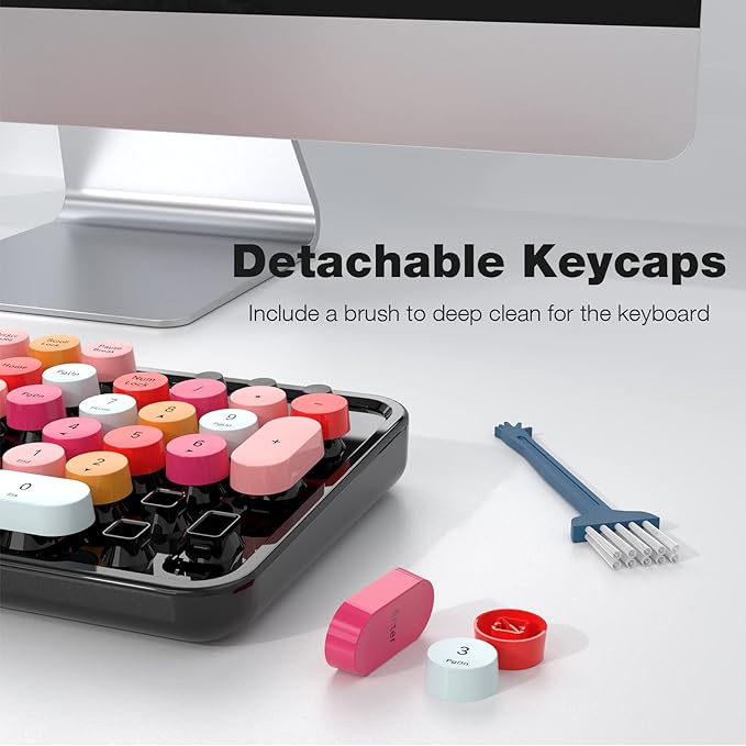MOFii Wireless Keyboard and Mouse Combo, USB 2.4GHz Full Size Typewriter Keyboard with Number Pad and Sport Car Mouse for Office PC Computer Desktop Laptop Windows (Black Colorful)