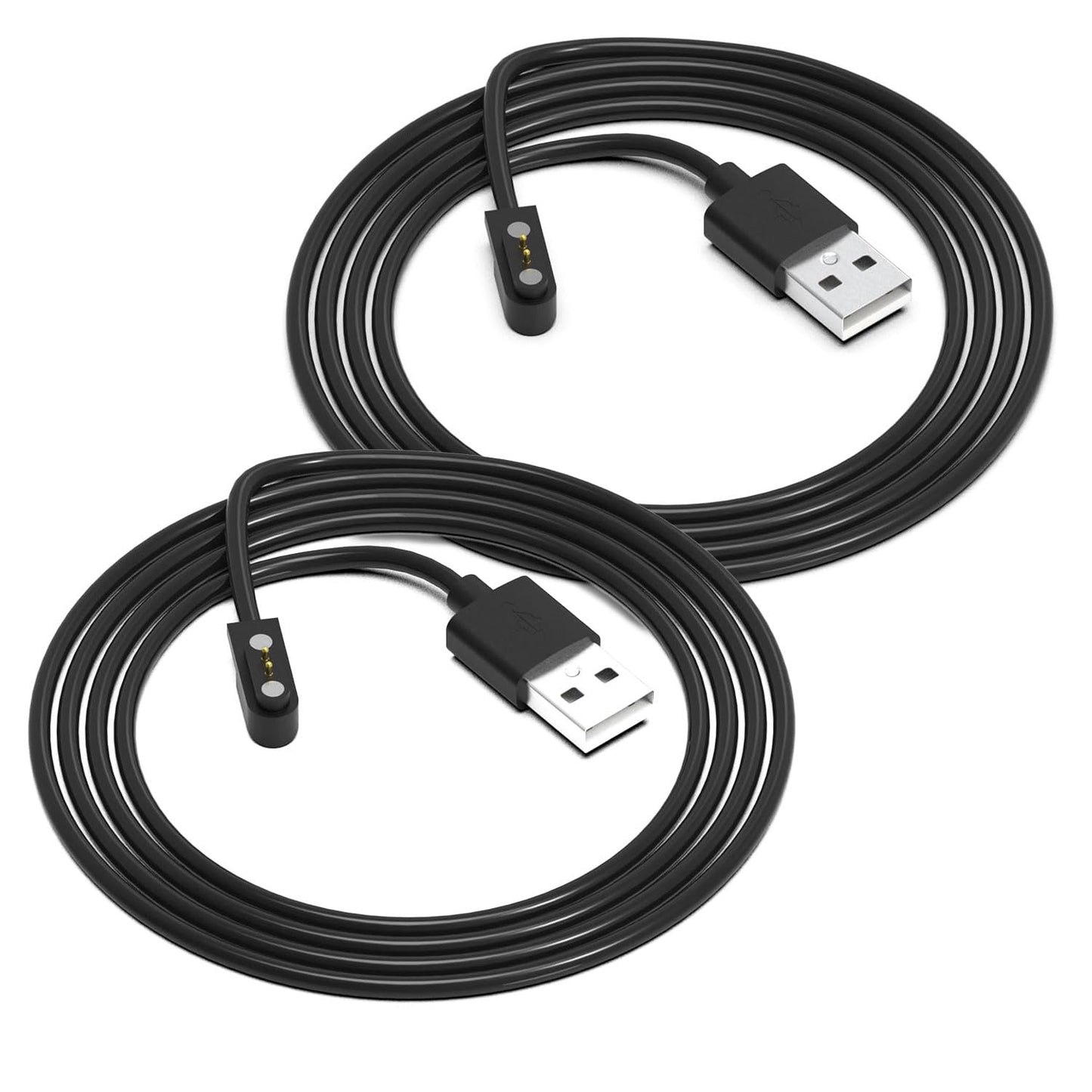 2 Pin Chargers For Fitcloudpro Smart Watch Cord, 2-Pack [Model A & Model B, Only One Fit] 2.8Mm Magnetic Usb Charging Cable For