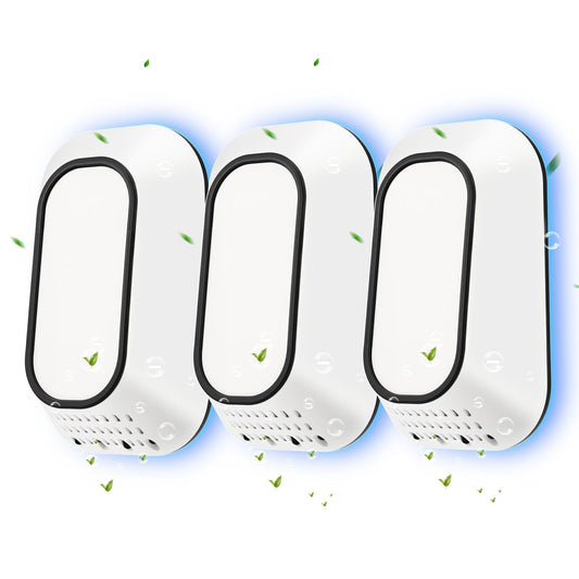 PVACG Plug In Air Purifier With 4 Negative Ion Output Heads,Small Air Freshener With Backlight,Quiet and Energy-Saving, Ideal Ai