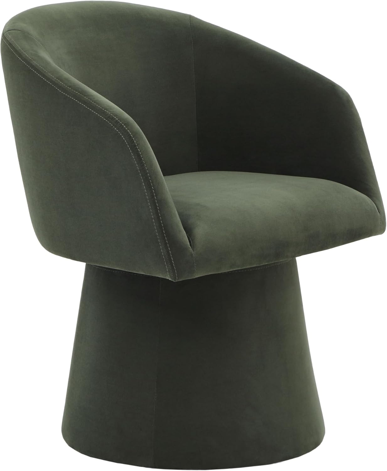 Swivel Dining Chairs Modern Accent Armchair Side Deskchair for Diningroom Vanity Bedroom Livingroom Reading Room,Green,1 Box