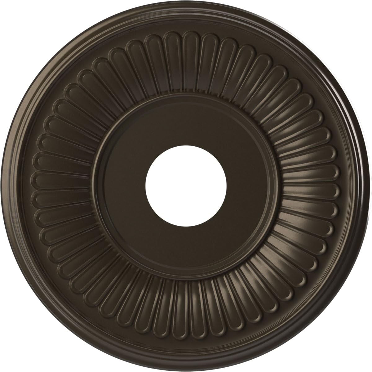 16Od X 3 1/2Id X 1P Berkshire Thermoformed Pvc Ceiling Medallion (Fits Canopies Up To 7), Metallic Dark Bronze