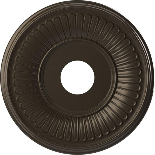 16Od X 3 1/2Id X 1P Berkshire Thermoformed Pvc Ceiling Medallion (Fits Canopies Up To 7), Metallic Dark Bronze