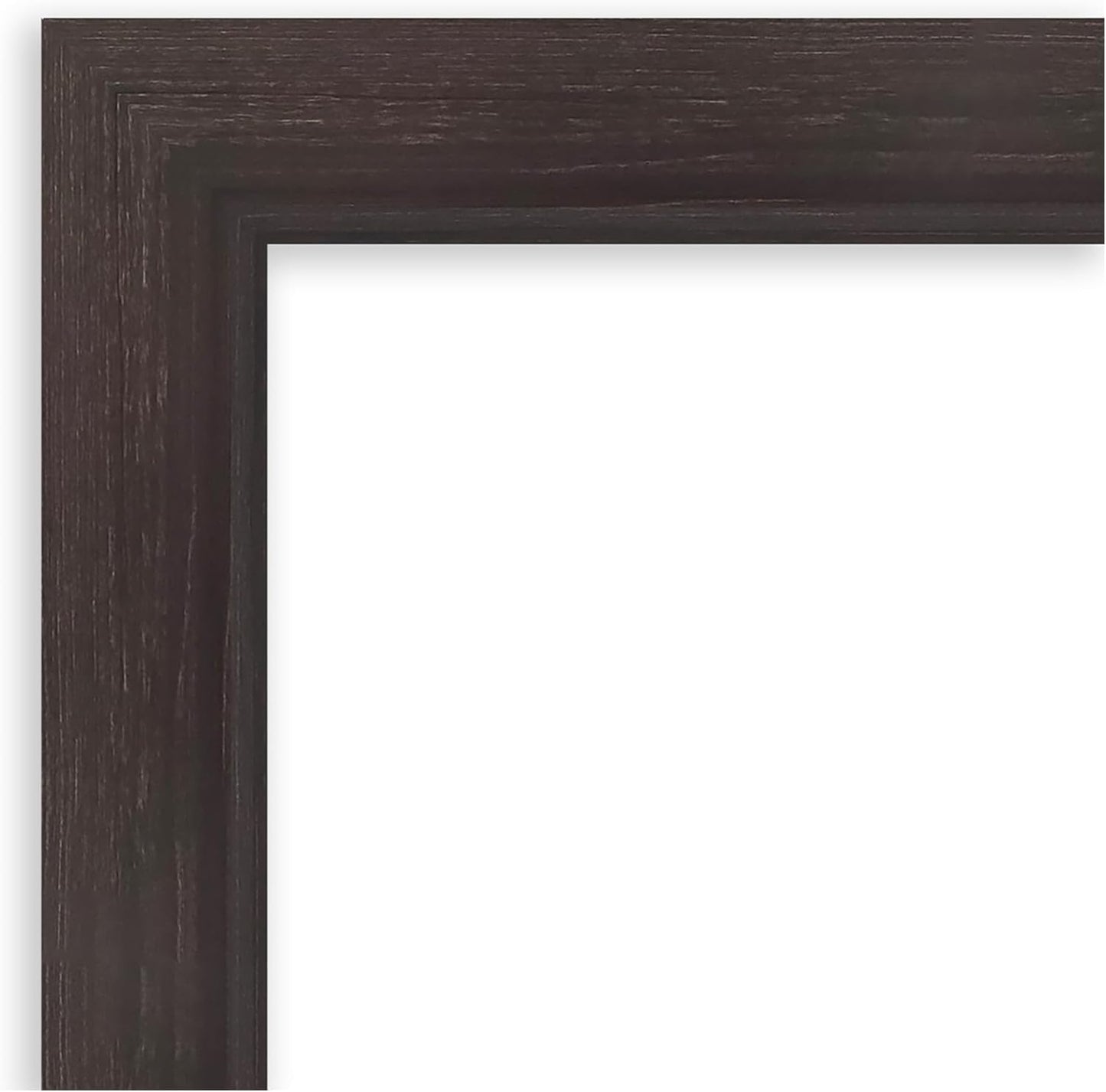 Amanti Art Brown Wall Mirror 36x46 Sloped Espresso Rectangle Bathroom Mirror for Wall Decor Living Room, X-Large Modern Frame, Hangs Horizonally and Vertically, Bathroom Decor, Beveled Edge