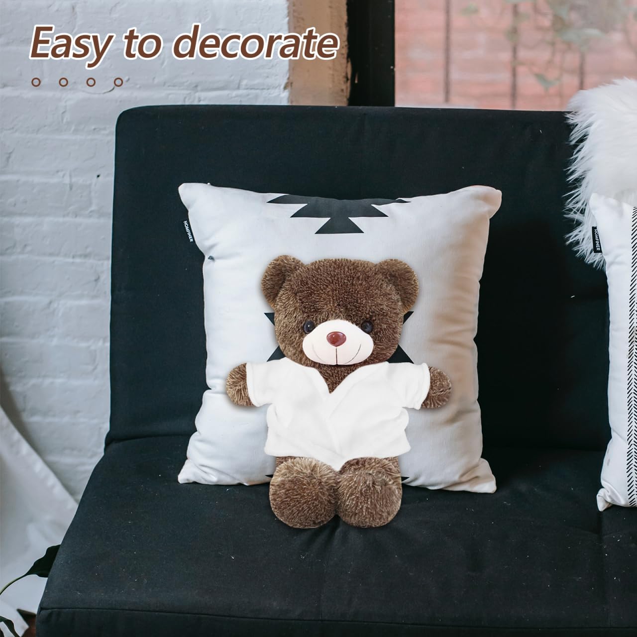 Wakauto Doll Bathrobe & Sleepwear Set for 8-12 inch Stuffed Animals | Plush Bear Robe, Cotton Kimono for Rag Dolls & Mini Bears | Bathtub Toy & Dress Up Costume Favor
