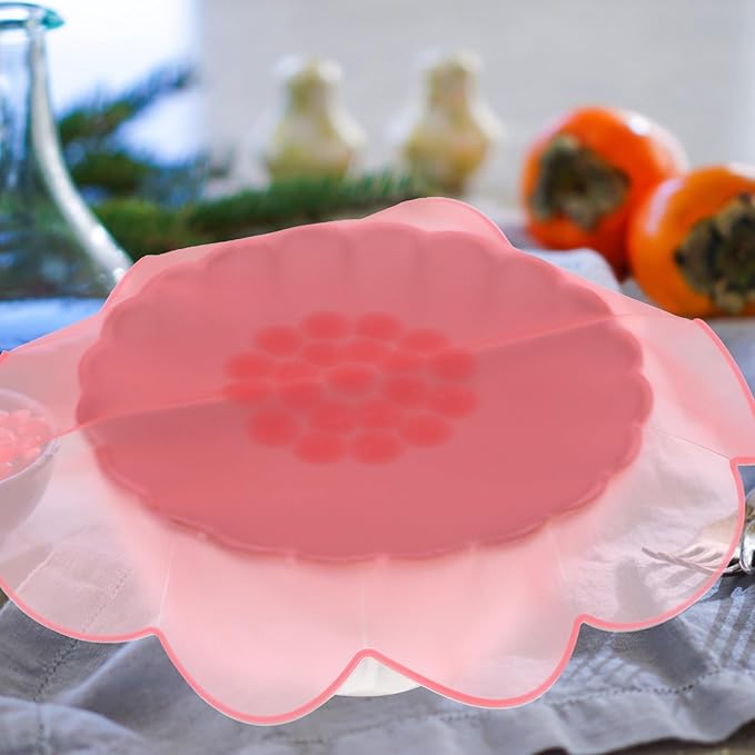 4pcs Silicone Stretch Lids for Bowls Food Grade Flexible Seal Covers Reusable Bowl Covers for Kitchen Oven Microwave Refrigerator Food Preservation
