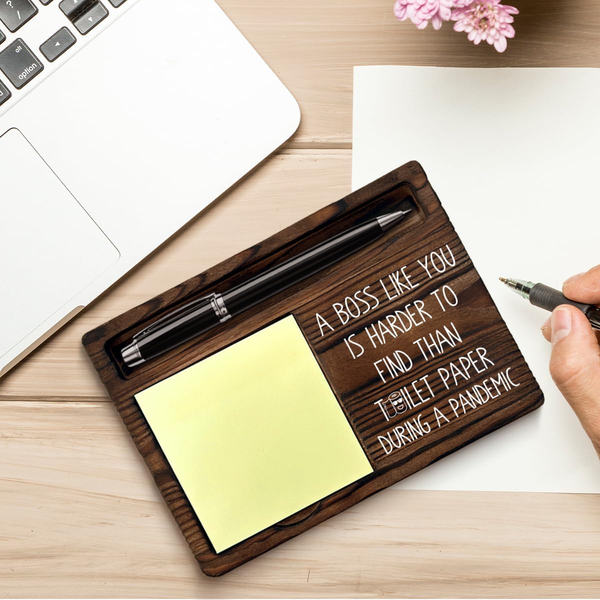 Best Boss Gifts for Men, Appreciation Gifts for Boss Male Sticky Note Holder Office Cubicle Decor Bosses Day Gift Ideas