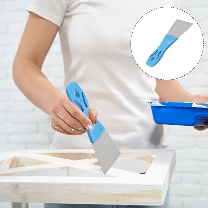 5PCS Putty Knife Scraper Set, 2inch Stainless Steel Paint Scraper, Spackle Knives, Taping Knife Tool for Repairing Drywall, Removing Wallpaper, Applying Mud or Plaster
