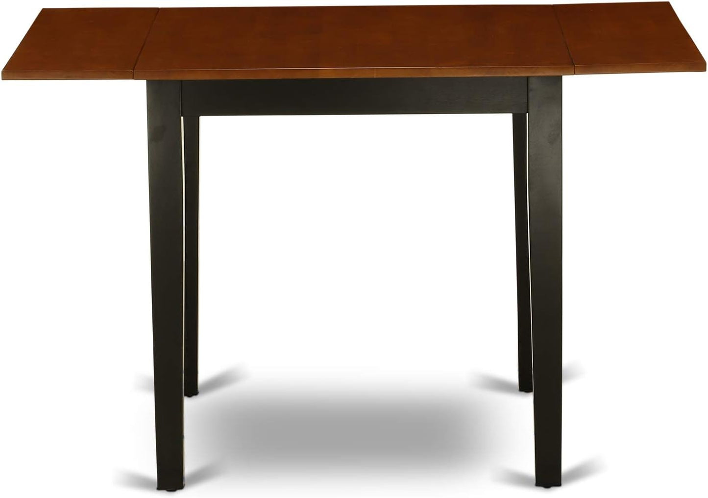 East West Furniture NDAN3-BCH-W 3 Piece Modern Dining Table Set Contains a Rectangle Wooden Table with Dropleaf and 2 Kitchen Dining Chairs, 30x48 Inch, Black & Cherry