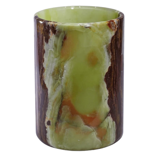 TheWolfard Champagne & Wine Cooler Bucket with Polished Interior – Non-Slip Scratch-Proof Pad, Marble Utensil Holder for Kitchen, Bar & Housewarming Gifts (Multi Green)