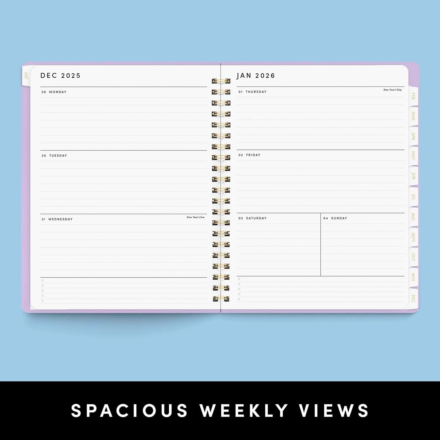 PAPERAGE 2026 Weekly & Monthly Planner, 12 Months (January 2026 - December 2026), 9.2 in x 11.2 in, Spiral Bound 2026 Planner with Weekly, Monthly & Yearly Views, Note Pages & Inner Pocket – Sage Green