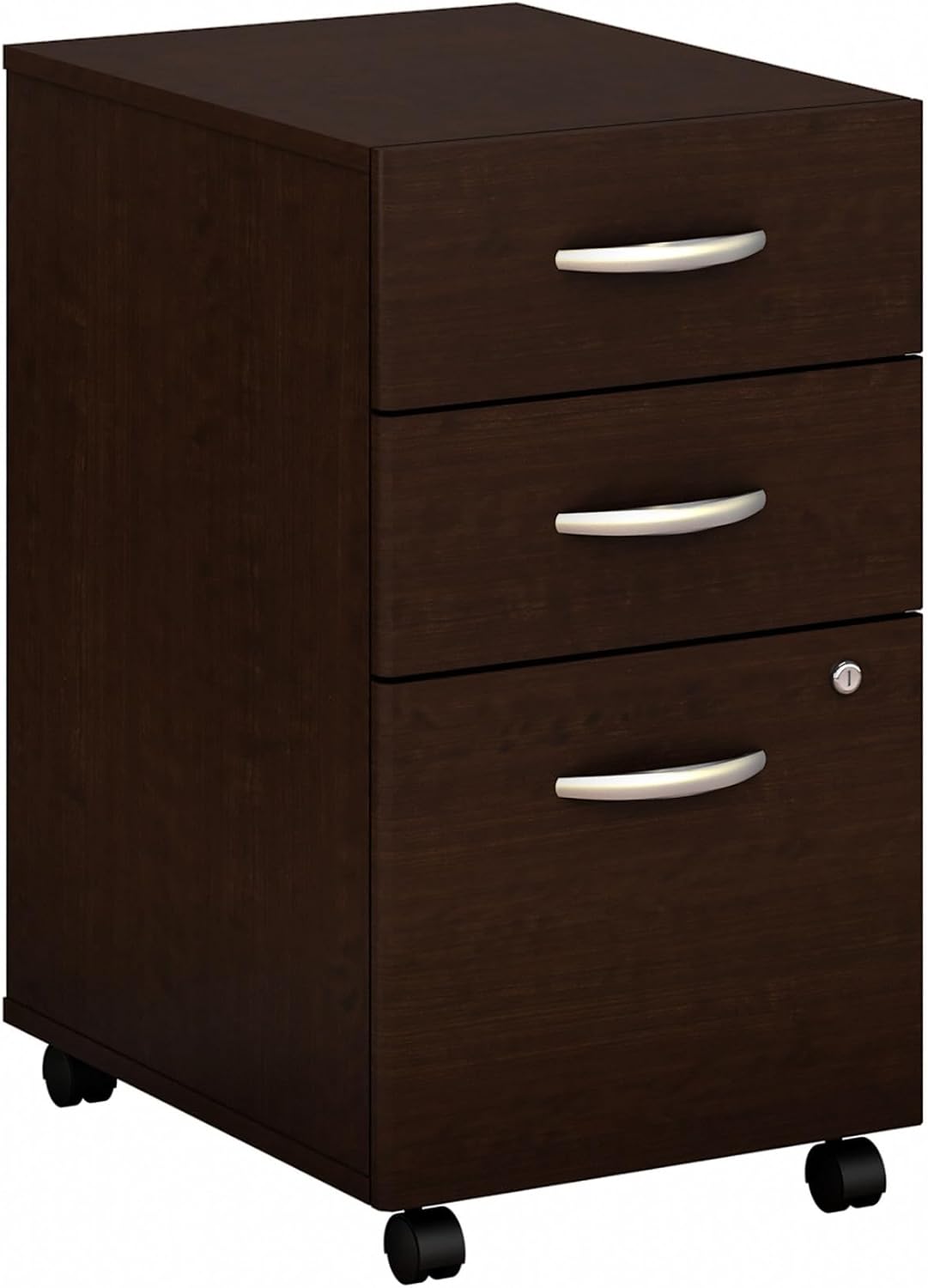 Bush Business Furniture Series C 3 Drawer Mobile File Cabinet in Mocha Cherry