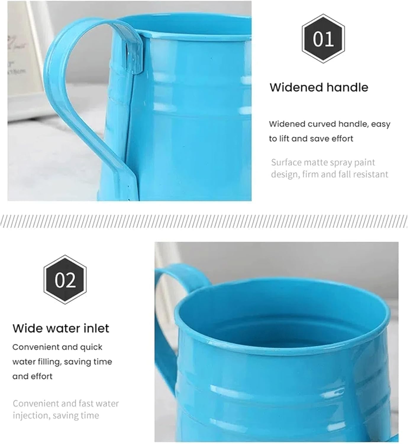 Small Watering Can, Metal Watering Can with Sprinkler Head, Lightweight Durable Decorative Sprinkling Can Gardening Tool Accessories for for Outdoor Indoor Lawn Garden (Yellow)