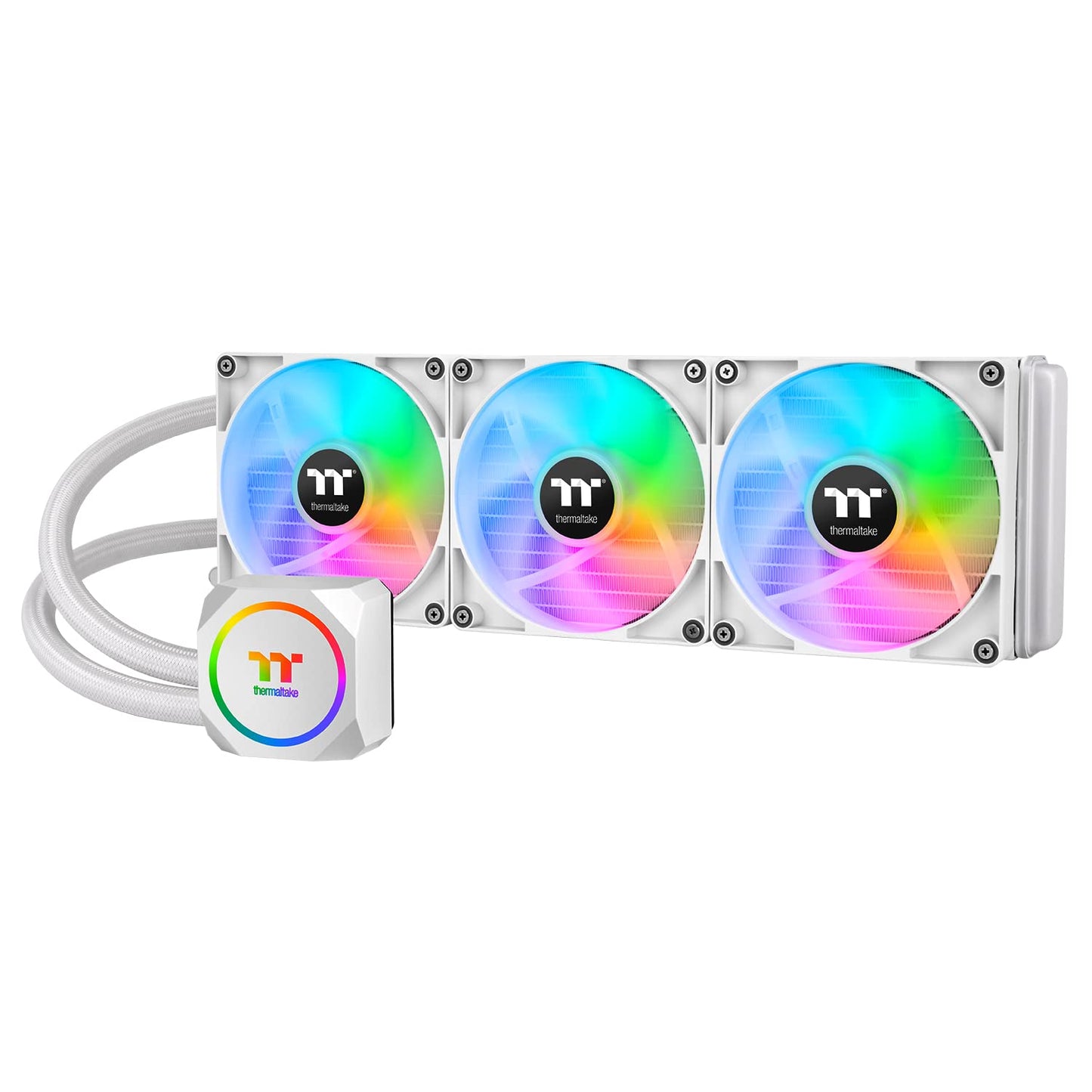 Thermaltake Th420 Argb Sync All-In-One Liquid Cooler Snow Edition, Amd(Am5/Am4) Intel(Lga 1700/1200), 420Mm High Efficiency Radi