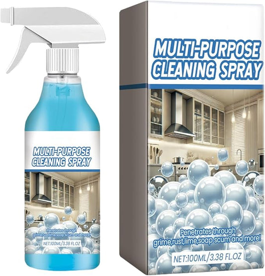 Grease Cleaner, Multi Purpose Degreaser Spray, 100ml Heavy Duty Kitchen Grime Remover, Harmless Liquid Cleaning Solution, Household Cleaner with Fast Action, For Window Glass Countertop Bathroom