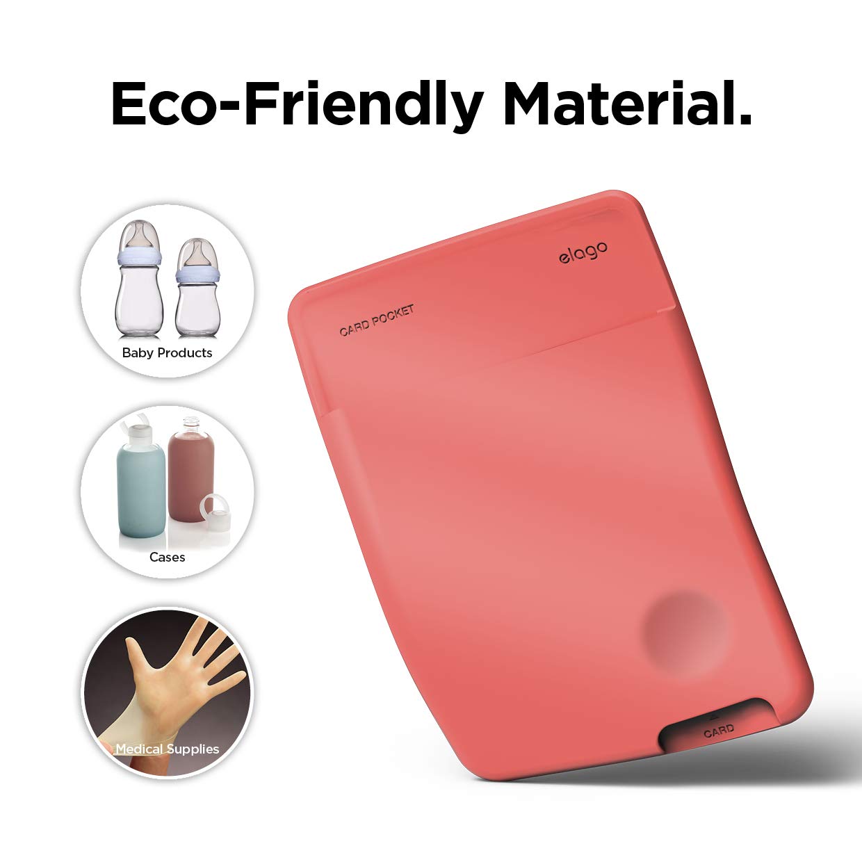 Elago Phone Card Holder - Secure Wallet, Ultra Slim For Back Of Phone, 3M Adhesive Id Iphone, Galaxy And Most Smartphones [Itali