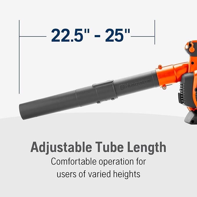 Husqvarna 125BVx Gas Leaf Blower, 28-cc 1.1-HP 2-Cycle Handheld Leaf Blower Vacuum Kit with Mulcher and Vac Bag, 470-CFM, 170-MPH, 12.5-N Powerful Clearing Performance and Ergonomic Design