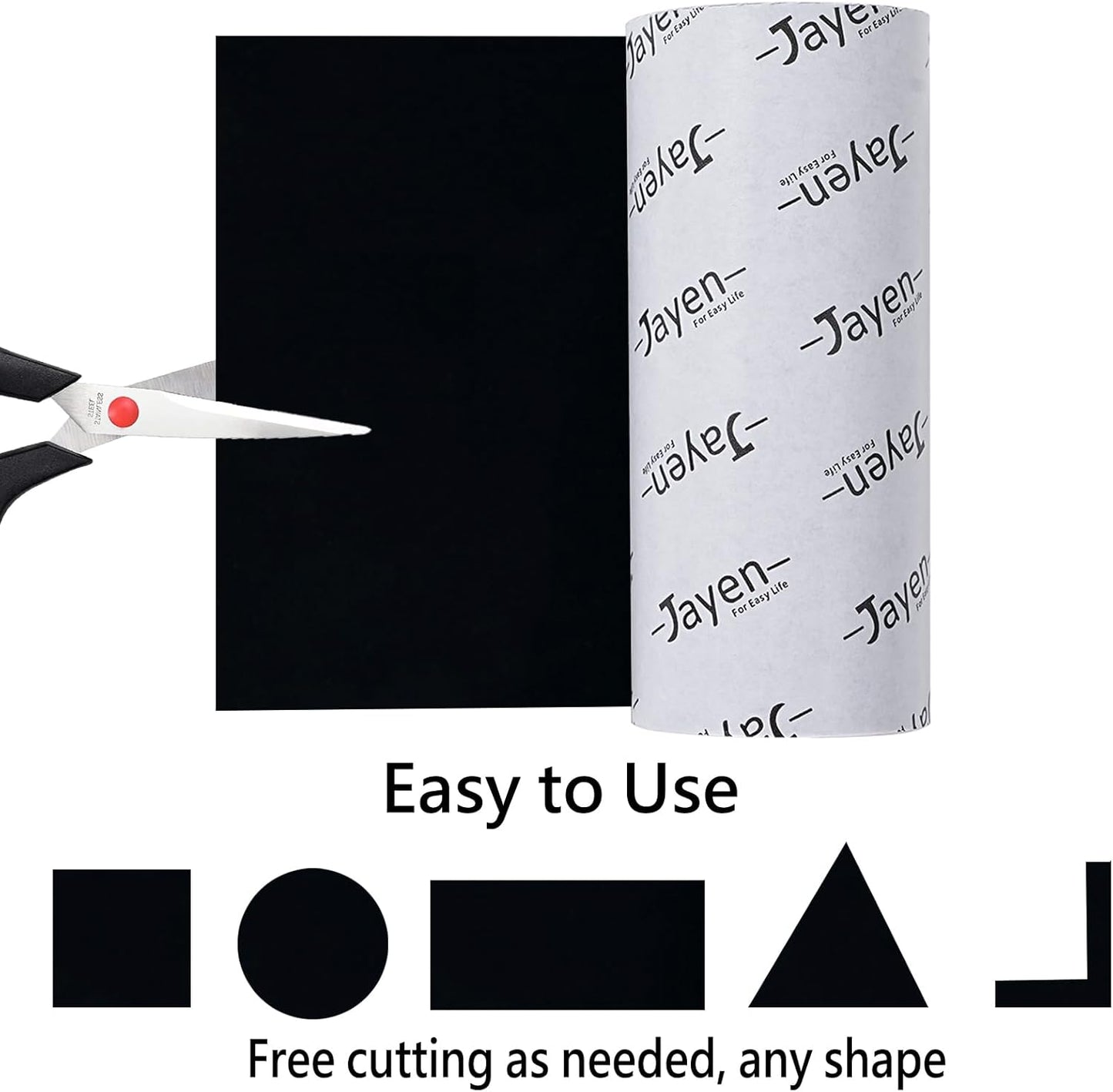 Non Slip Self Adhesive Silicone Cuttable Furniture Pads - 5x80 inch Anti-Sliding Rubber Floor Protectors for Any Furniture and Appliances