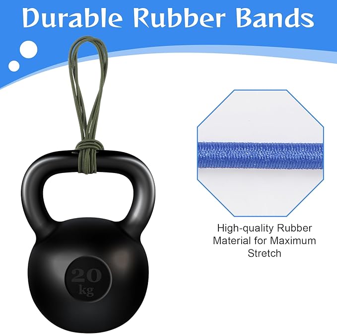 Trash Can Bands, Garbage Can Rubber Bands Heavy-Duty Garbage Bag Holder Elastic Band for 13-96 Gallon Bins, Band to Hold Trash Bags in Place, Set of 3 in Black Blue Green