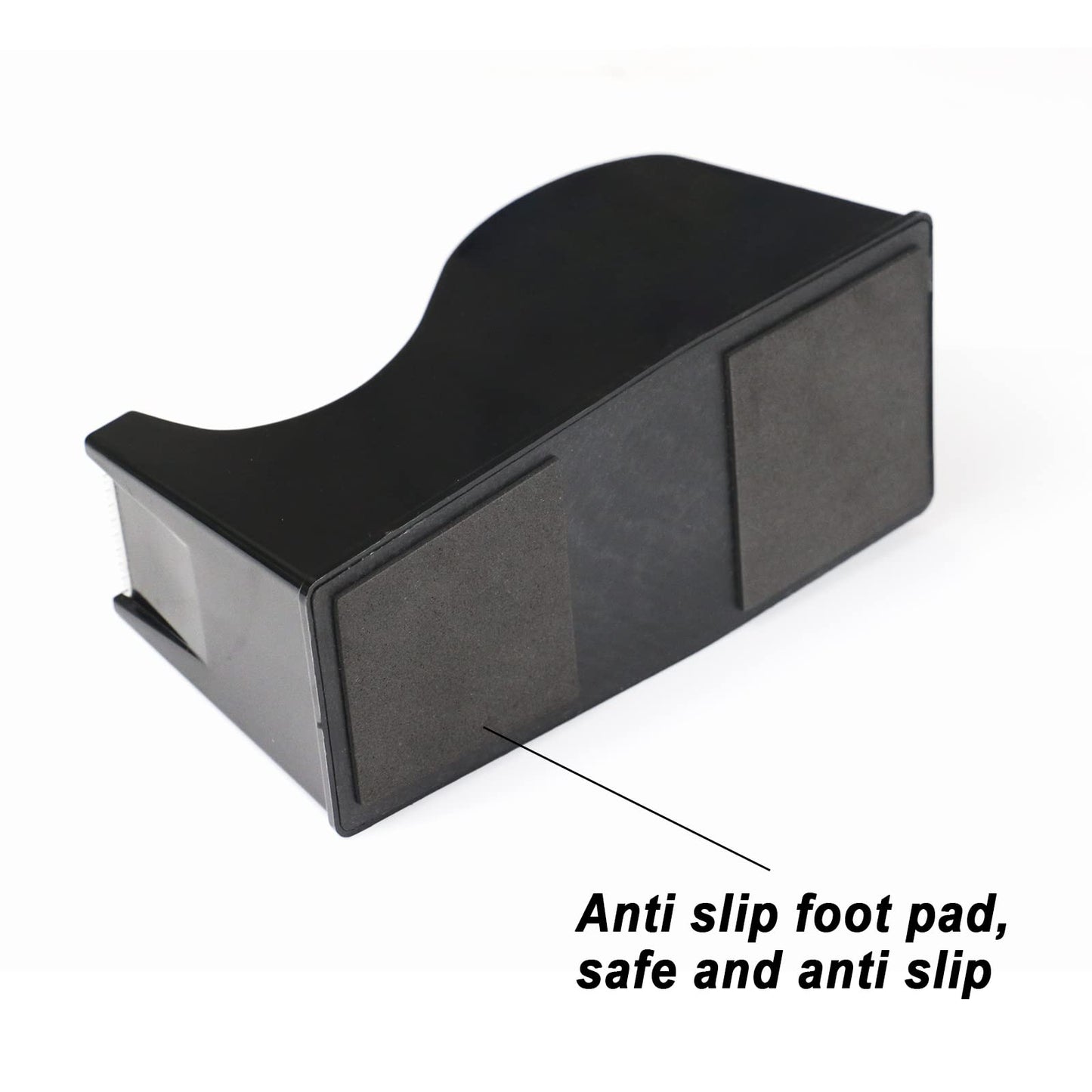 BOMEI PACK Desktop Tape Dispenser (Fits 1" & 3" Core) with Transparent Tape Refills, Clear Tape with Black Tape Holder,Weighted Non Slip Base, for Masking Tape,Heat Resistant Tape