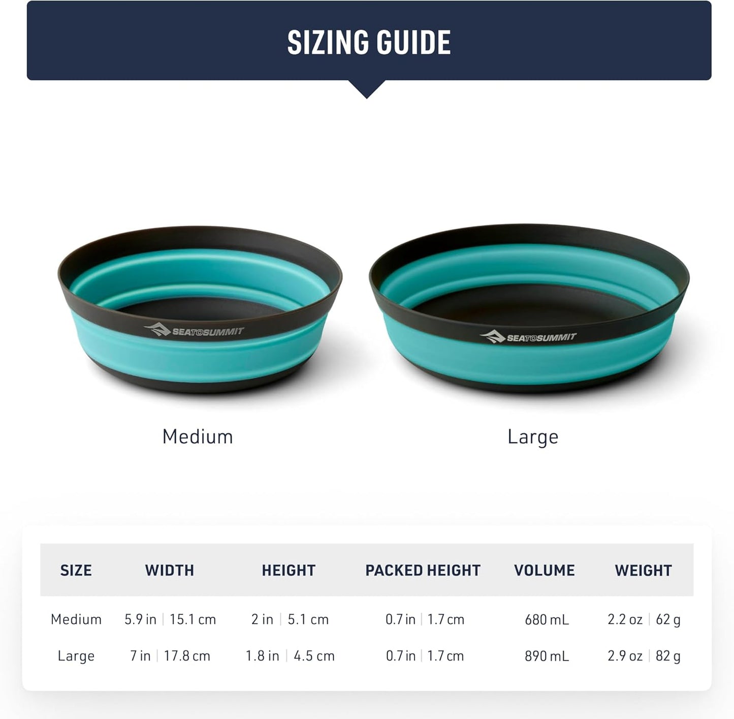 Sea to Summit Frontier Ultralight Collapsible Bowl, Medium (23 fl oz), Sulphur Yellow