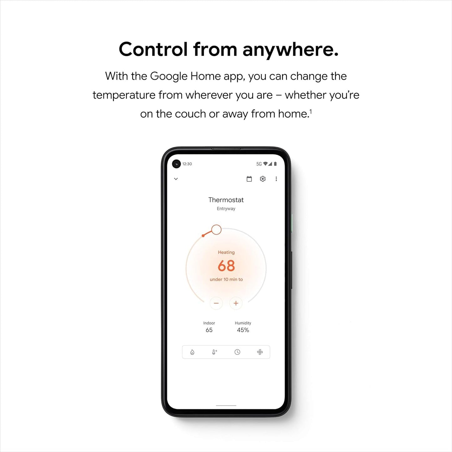 Nest Thermostat - Smart Thermostat for Home - Programmable Wifi Thermostat - Fog