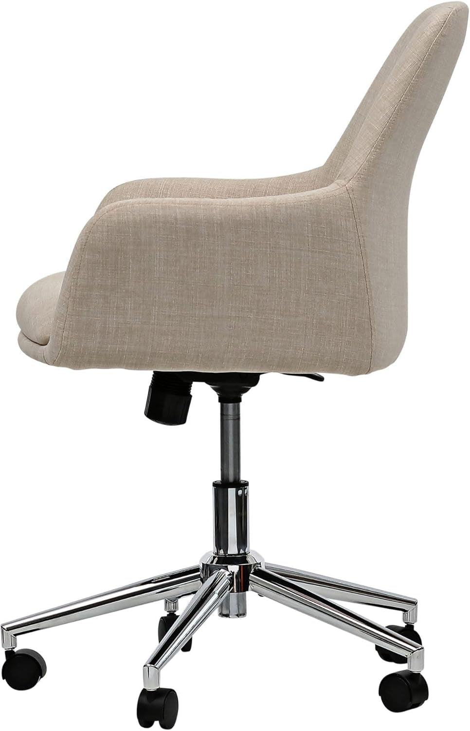 Office Chair - Workspace by  Mid-Century Task Chair, Supports up to 275 Lb, 18.9" to 22.24" Seat Height, Cream Seat, Cream Back