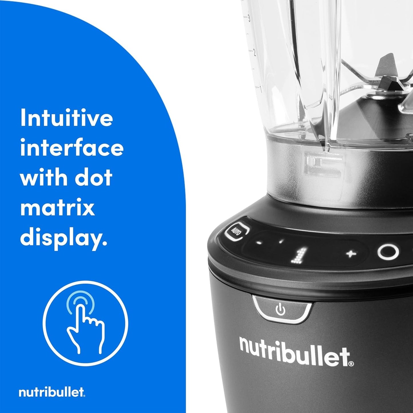 Smartsense 5-Speed, Full-Size Blender, 1400 Watt- Gunmetal Gray