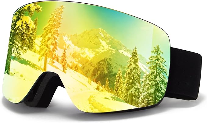 Ski Goggles OTG Snow/Snowboard Goggles Snowboarding Goggles Over Glasses Ski Goggle for Men Women Adult
