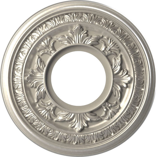 Ekena Millwork Cmp10Babal Baltimore Thermoformed Pvc Ceiling Medallion (Fits Canopies Up To 4 1/4), 10Od X 3 1/2Id X 3/4P, Brigh