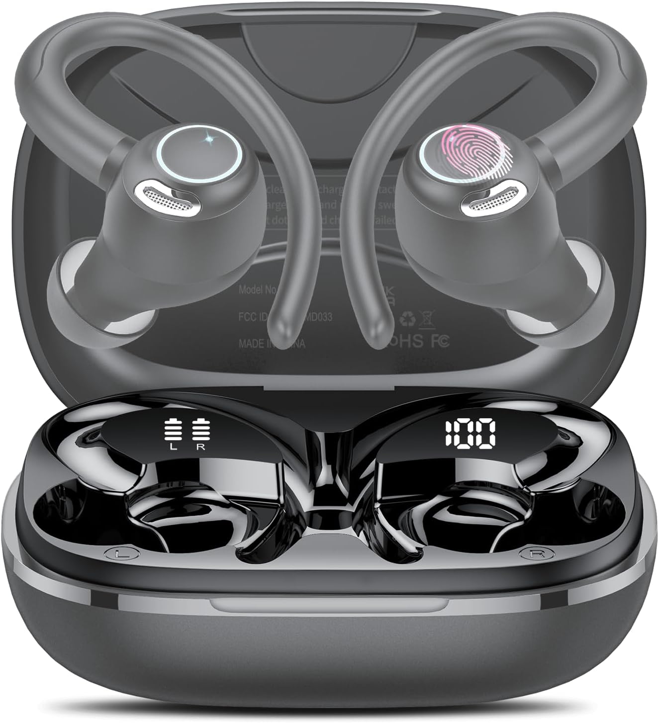 AI Translation Earbuds Real Time, 164 Language Translator Earbuds, 3-in-1 Bluetooth 5.4 Translation Headphones with 5 Translation Modes, 48H AI Ear buds Translator Device for Business/Learning, Grey