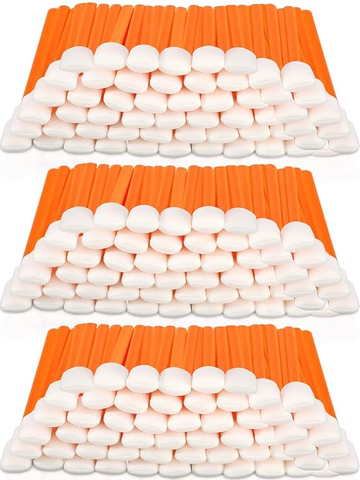 500 Pack Cleaning Swabs 5.1 Inch, Foam Tips Sponge Sticks for Printer, Electronics, Camera, Optical Lens, Sewing Machine(Orange)