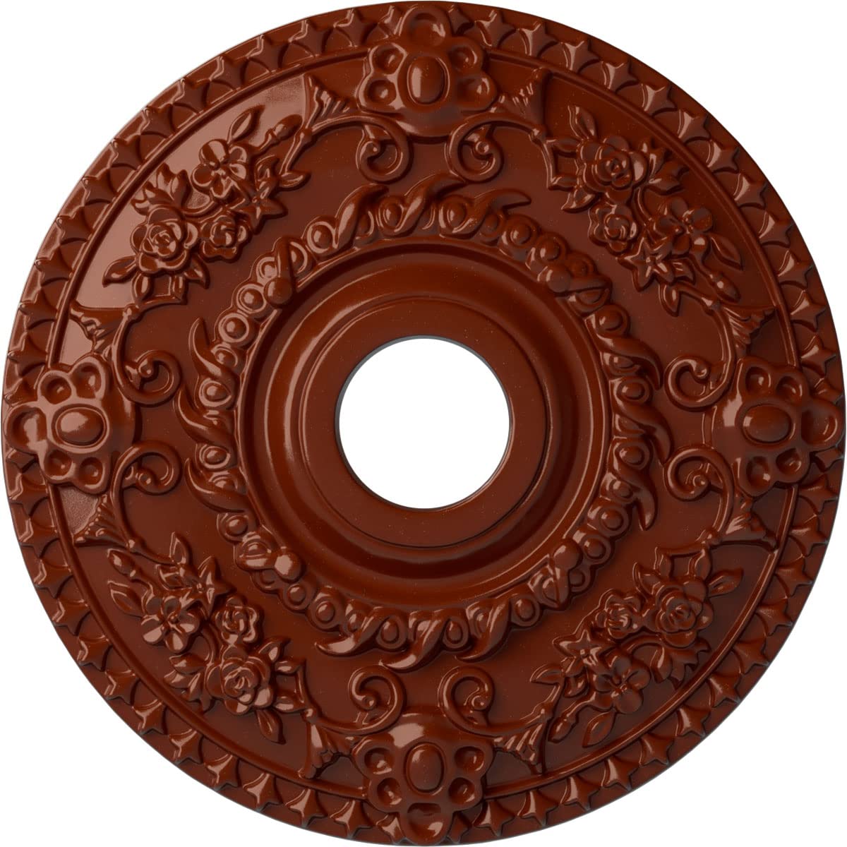 Ekena Millwork Cm18Rofif Rose Ceiling Medallion, Firebrick