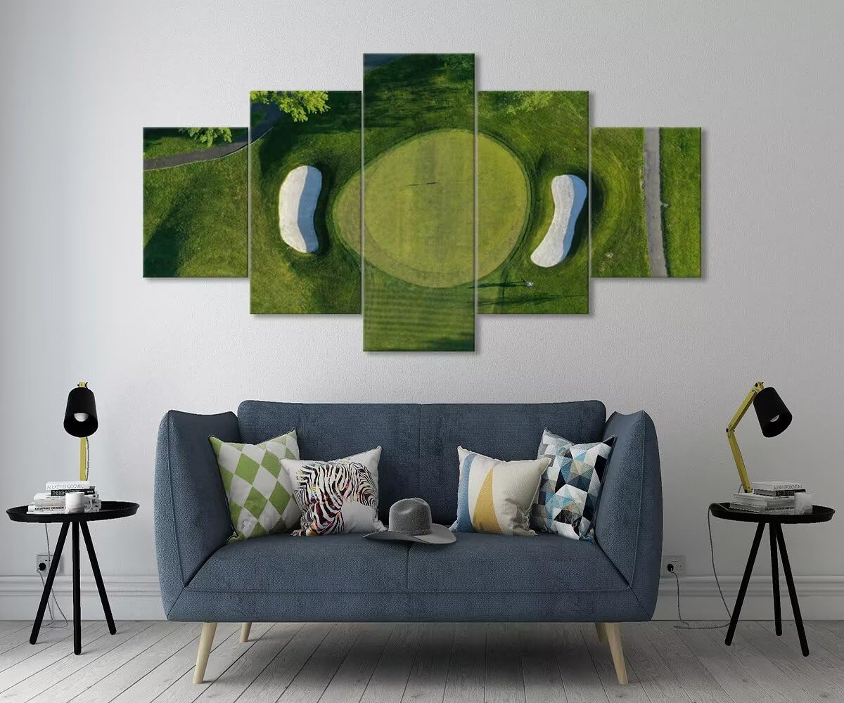 Westchester New York Golf Course Wall Art for Office - Golf Posters Wall Decor for Living Room Bedroom Bathroom Home Decorations Framed Artwork Canvas Prints Ready to Hang(60''W x 32''H)