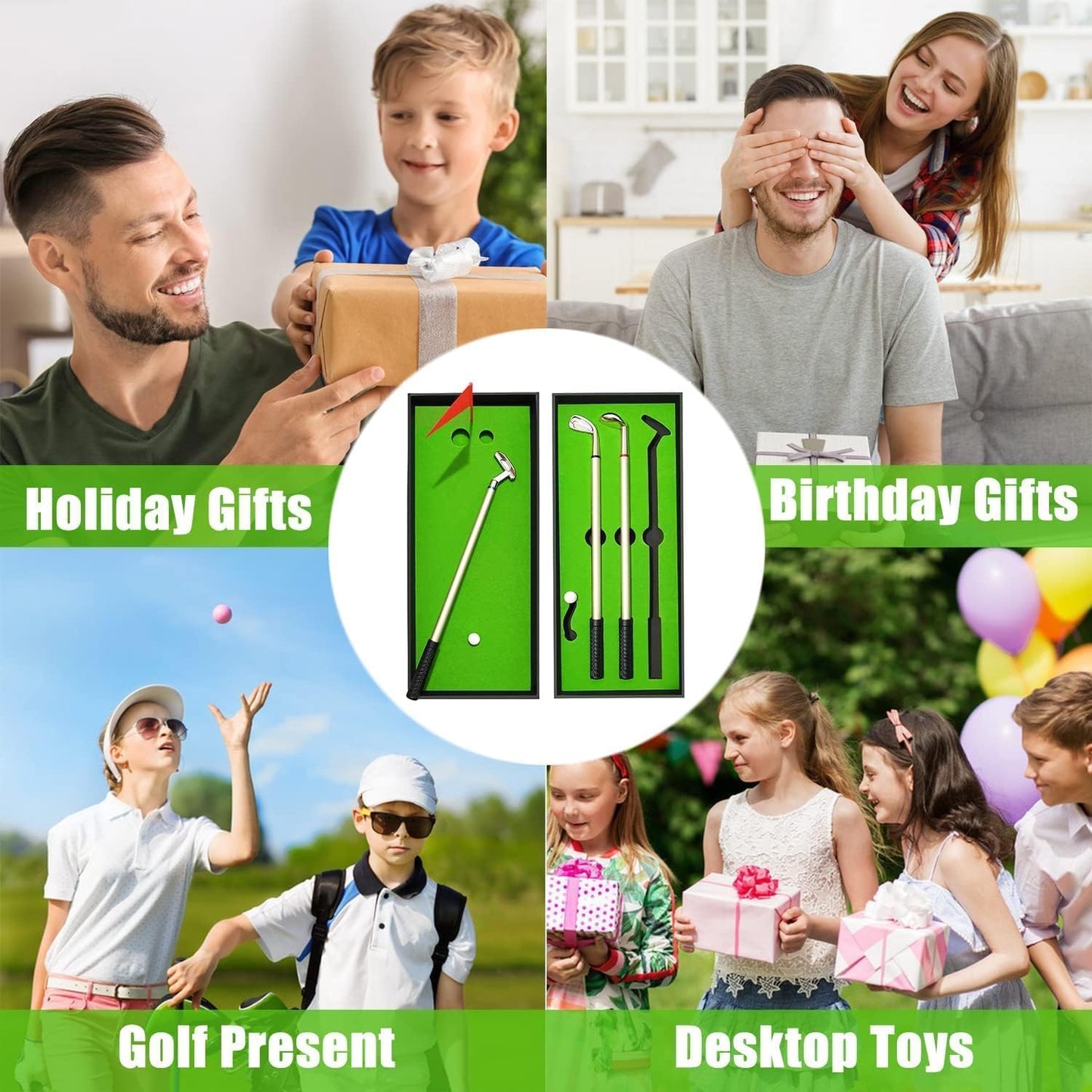 Golf Pens Toy Set Christmas Stocking Stuffers for Adults Teens, Mini Office Desk Game Toys Cool Gadgets Stuff Things Fidget Toys Golf Club Pen Stress Relief Item,