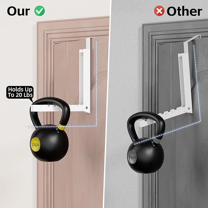 2 Pack Over The Door Hangers, Folding Over The Door Drying Rack for Laundry, Over The Door Clothes Hanger, Door Hanger for Clothing, Over The Door Hooks, Door Clothes Drying Rack,Portable,White