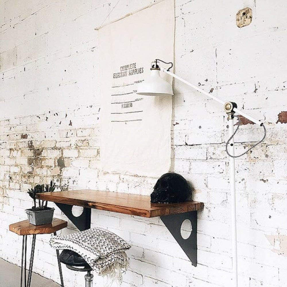Industrial Rustic Wall-Mounted Table, Dining Table Desk, Pine Wood Wall-Mounted Bar Tables (40"X18")