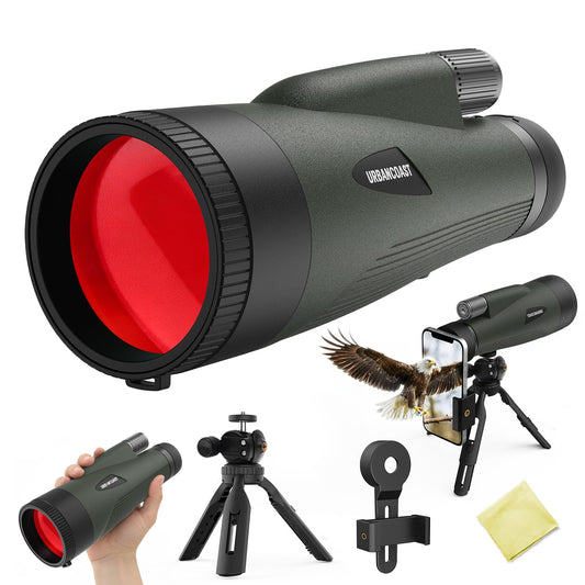 15x65 Monoculars for Adults High Powered - Monocular Telescope with Phone Adapter & Tripod - Super Bright Waterproof Monocular w