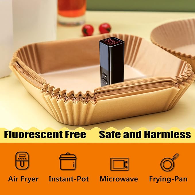Air Fryer Liners 4QT for Chefman Air Fryer, Airfryer Liners Disposable 7.1 Inch Air Fryer Paper Liners for Instant Pot Vortex Plus 4QT Air Fryers, 150PCS