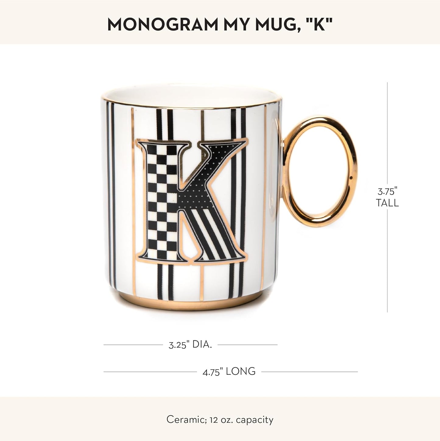 MACKENZIE-CHILDS My Mug, Decorative Ceramic Coffee Mug with Handle, K