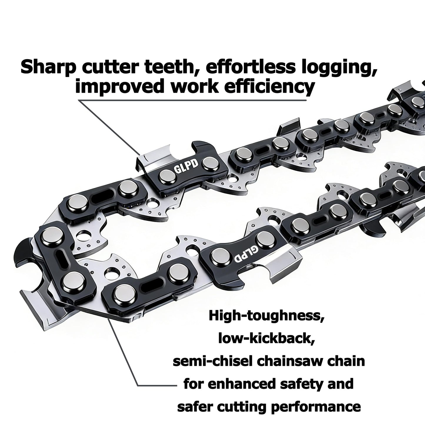 18 Inch Chainsaw Chain 3/8"LP Pitch .050" Gauge 62 Drive Links Fits for ECHO CS330 CS340, POULAN, Craftsman, HUSQVARNA,Remington and More,S62 (3 chainsaw chains)