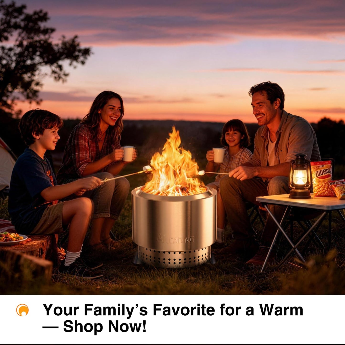 20 Inch Smokeless Fire Pit with Removable Ash Pan, Fire Pits for Outside Wood Burning, Portable Bonfire Outdoor Firepit, Bag & Poker Included, Stainless Steel, Camping Backyard (9KG) (No Legs)