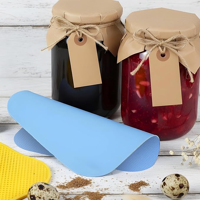 9 Pcs Rubber Jar Opener Pads Set Non-Slip Gripper Pads Round Bottle Opener for Multi-functio Lid Cap Jars Easy Opening Kitchen Tool Coasters Gadgets