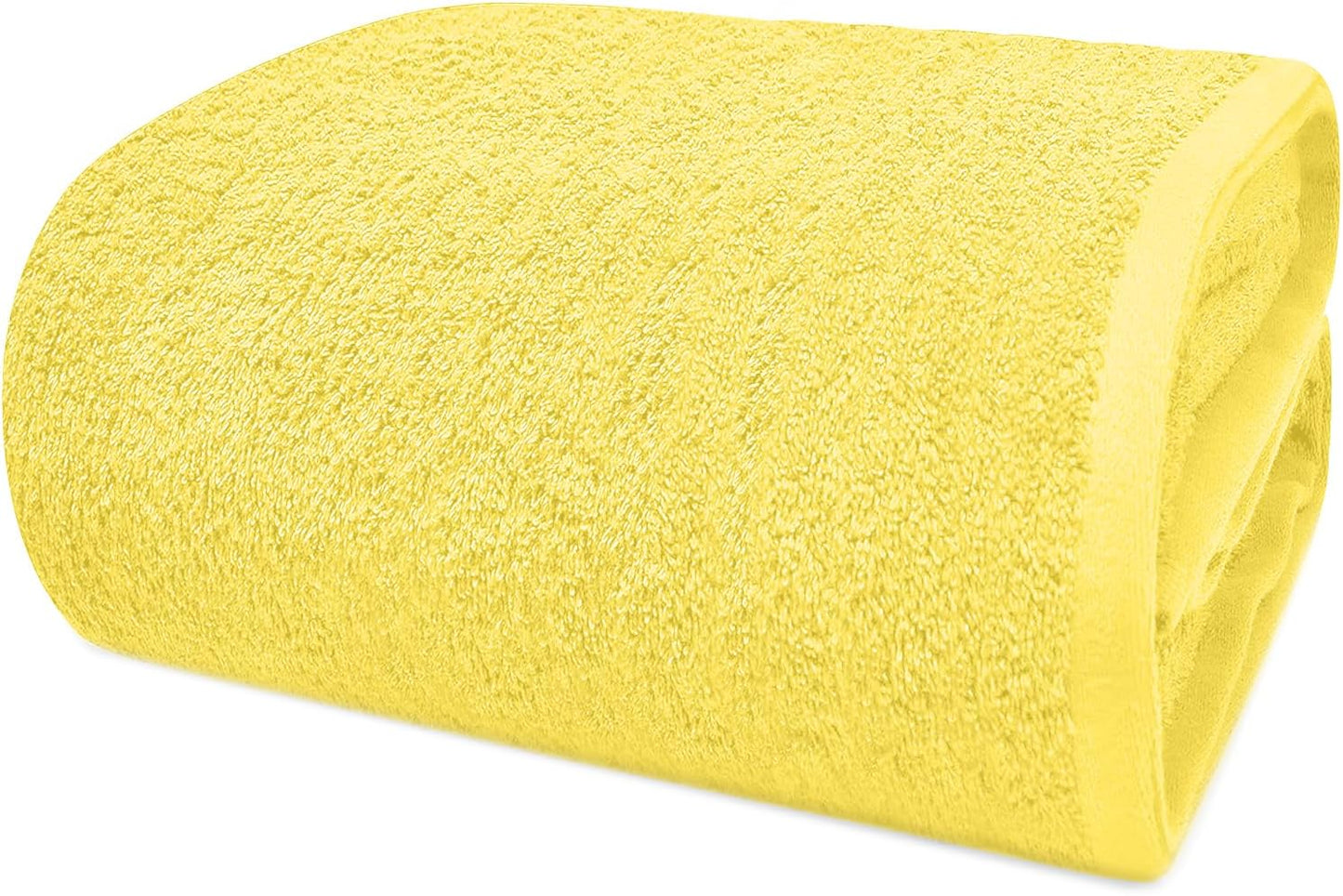 DAN RIVER Pack of 1 Bath Sheet 40x80 Inches, Large Bath Towels Oversized for Adults, Soft and Absorbent Hotel Towels - Yellow